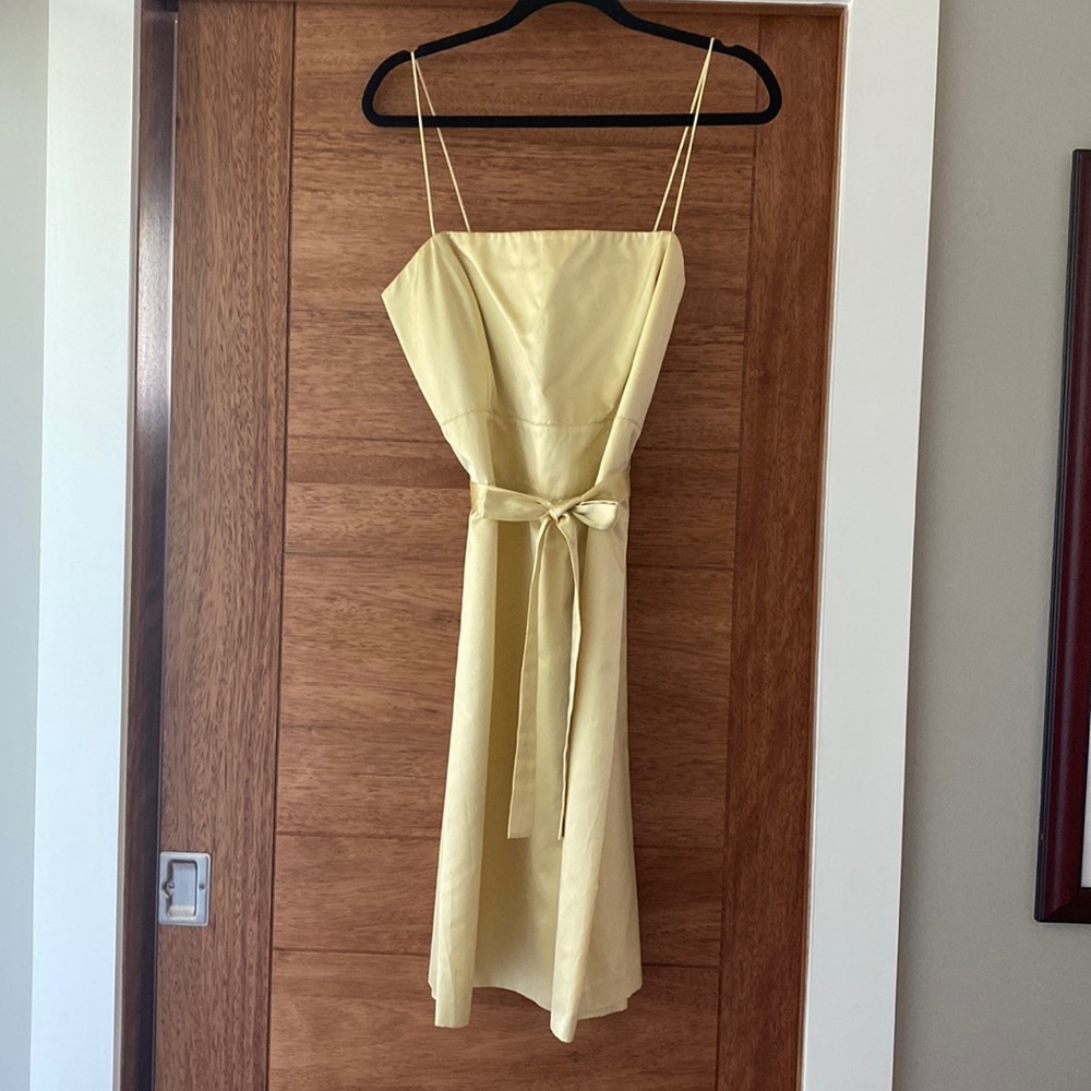 Carolina Herrera yellow silk blend dress Size 10